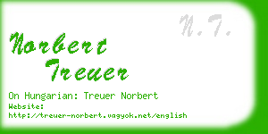 norbert treuer business card